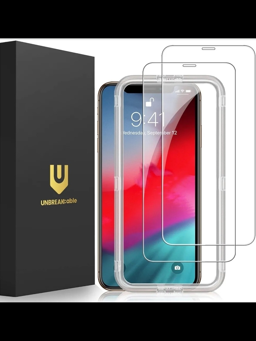 UNBREAKcable 2pk Tempered Glass Screen Protector for iPhone 11 Pro/XS/X